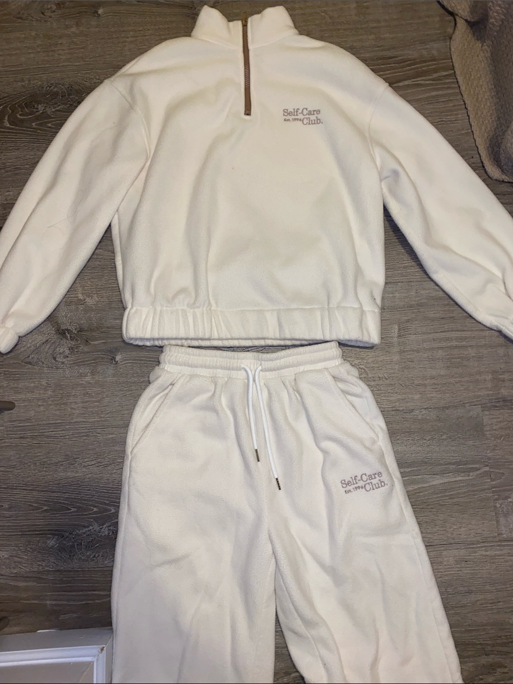 White Fleece Sweatsuit